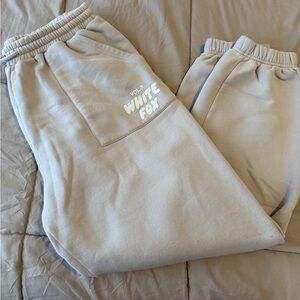 White Fox Light Sweatpants